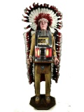 Slot Machine Figural Indian Chief 25 Cent