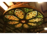 Round Leaded Stained Glass Ceiling Fixture