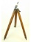 Extendable Leg Wood & Brass Camera/Movie Tripod