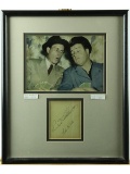 Abbott & Costello Framed Photo & Autographs