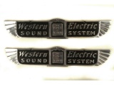 2 Western Electric Sound System Badges