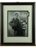 Walt Disney Framed Signed Photo