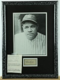 Babe Ruth Framed Photo With Autograph