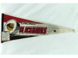 Chicago Blackhawks Pennant w/Four Autographs