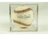 Ted Koppel Signed Baseball