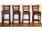 4 Wood Bar Stools High Top Table Chairs