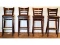 4 Wood Bar Stools High Top Table Chairs