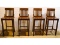 4 Wood Bar Stools High Top Table Chairs