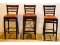 3 Bar Stools High Top Table Chairs