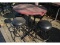 Outdoor Pub Table and 4 Bar Stools