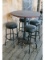 Outdoor Pub Table and 4 Bar Stools