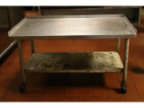 Stainless Steel Work Table on Wheels