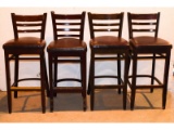 4 Bar Stools High Top Table Chairs