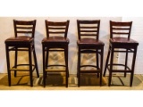 4 Bar Stools High Top Table Chairs