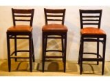 3 Bar Stools High Top Table Chairs