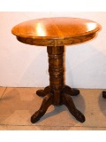 Oak Bar High Top Pub Table Round