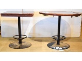 2 Drop Leaf Large Pub Bar Tables