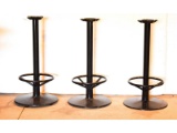 3 Tall Pub Table Base Stands Black Metal