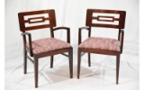 Pair of Asian Style Wood Chairs