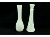 12 Milk Glass Bud Vases