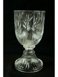 6 Large Cut Glass Goblet Style Vases