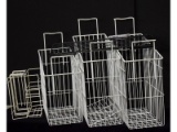 Lot of 5 White Wire Baskets