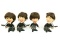 4 Beatles Doll Figurines