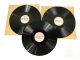 3 WWII Era Radio Record Disc 15 3/4