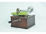 Trumpetone Table Top Disc Phonograph with Horn