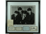Beatles Framed Photo With Matted Signatures