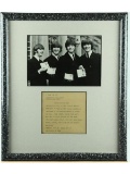 John Lennon Beatles Framed Signed Photo Teletype