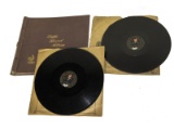 2 Pathe Phonograph Records 13 5/8