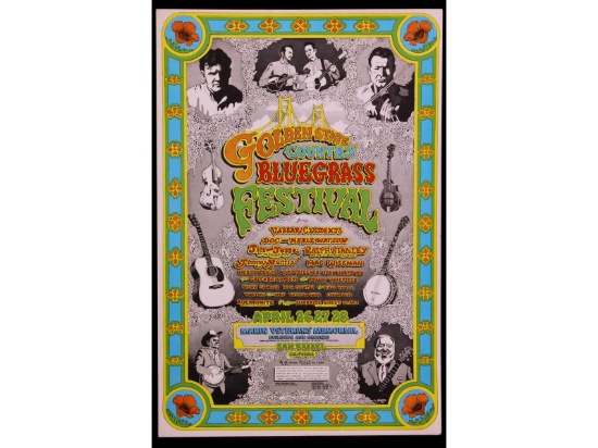 Bluegrass Festival Print Handbill Shubb 1974