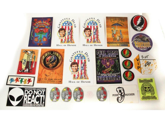 Grateful Dead Stickers, Patches, and Postcards