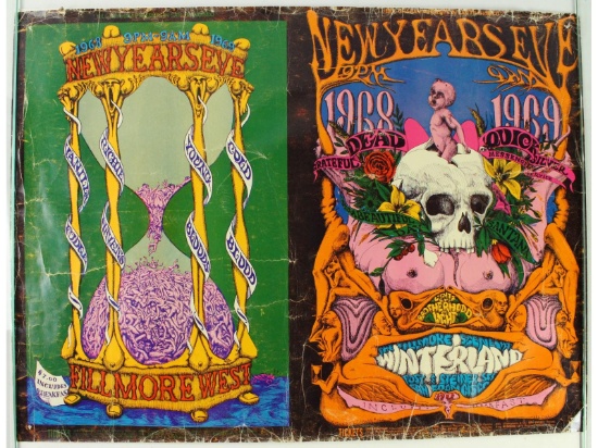 Grateful Dead Santana New Years Poster 1968