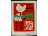 Woodstock Grateful Dead The Who Signed Poster 1969