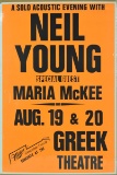 Neil Young Greek Theatre Concert Poster 1989
