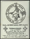 Grateful Dead Santa Fe Downs Handbill 1983
