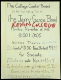 Jerry Garcia Kean College Handbill 1982