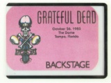 Grateful Dead Tampa Backstage Pass 1985