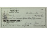 Jerry Garcia Signed Check Sanuk 1992