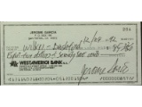 Jerry Garcia Signed Check Wilkes Bashford 1992