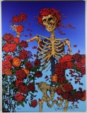 Stanley Mouse Skeleton & Roses on Canvas