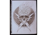Stanley Mouse Pencil Drawing Music Notes Skull