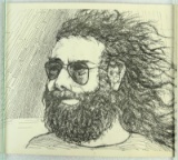 Pencil Sketch Print and Sticker of Jerry Garcia