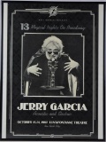 Jerry Garcia Broadway Framed Concert Poster 1987