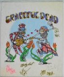 Grateful Dead Band Signed Pellon 1985 RARE