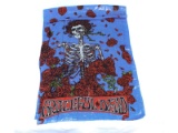 Grateful Dead Silk Skeleton and Roses Scarf
