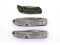 3 Various Folding Knives Zippo United Cutlery