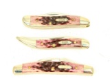3 Case Folding Knives Toothpick Congress Peanut